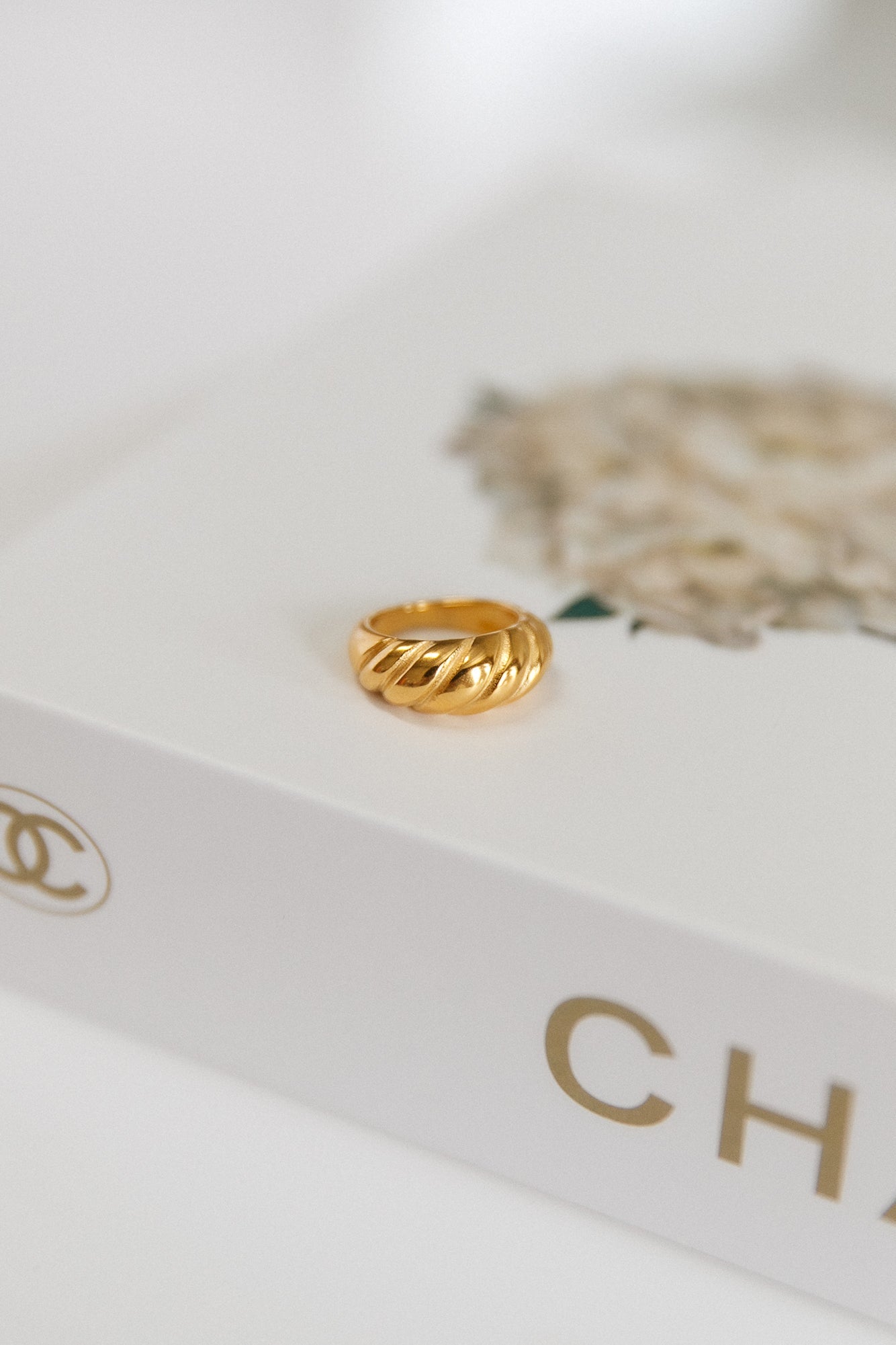 Chunky Gold Twist Ring