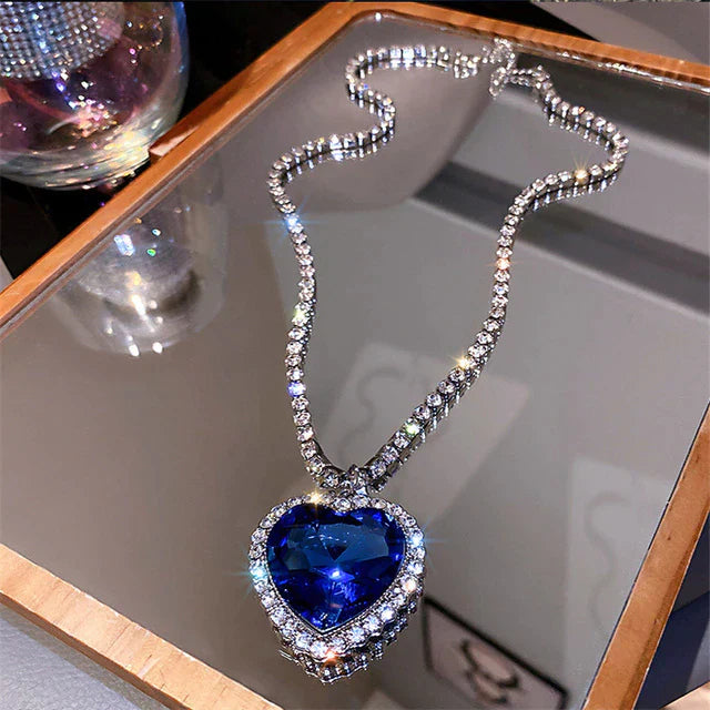 Blue Heart Necklace