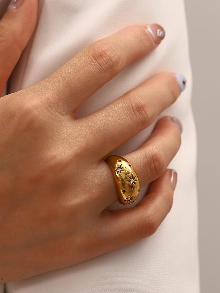 Gold Celestial Dome Ring
