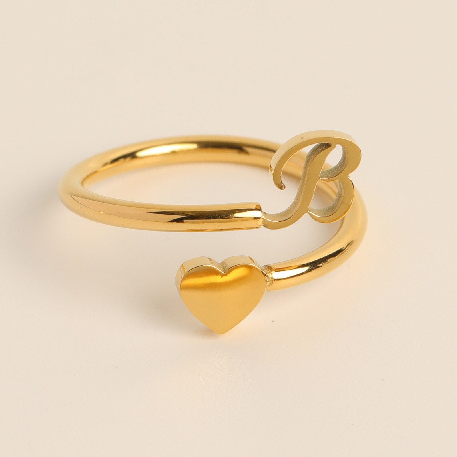 Gold Heart Ring Close-Up