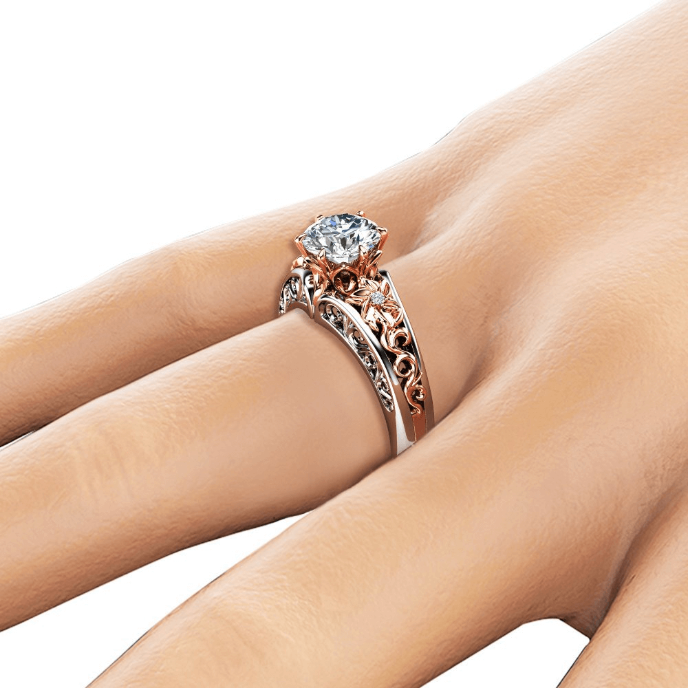 Floral CZ Fashion Ring