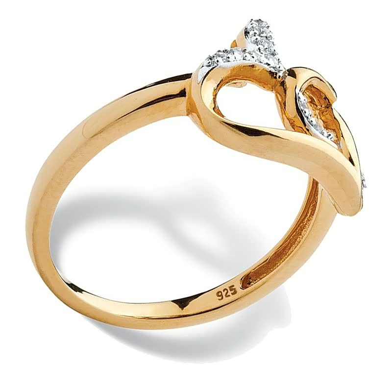 Gold Double Heart Ring